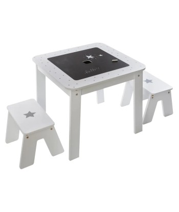 Table Enfant Avec 2 Tabourets Blanc hantent personnes