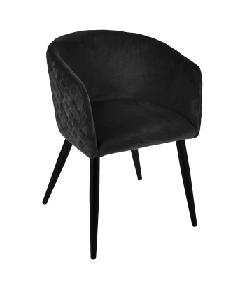 Fauteuil Velours Noir Marlo livraison et retour toujours gratuits