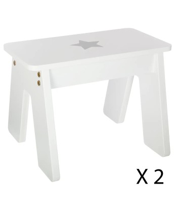 Table Enfant Avec 2 Tabourets Blanc hantent personnes