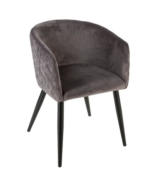 Fauteuil Velours Gris Marlo la livraison gratuite