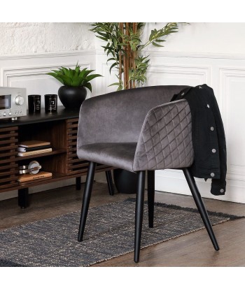 Fauteuil Velours Gris Marlo la livraison gratuite