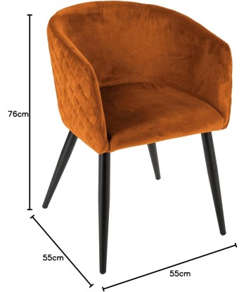 Fauteuil Velours Ambre Marlo livraison gratuite