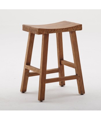 Tabouret en teck, H 68 cm les muscles