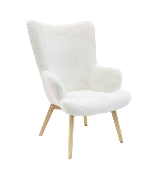 Fauteuil Helsinki Imitation Fourrure Blanc Voir les baskets