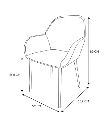 Fauteuil Velours Jaune Moutarde Côtelé Giulia soldes