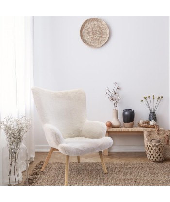 Fauteuil Helsinki Imitation Fourrure Blanc Voir les baskets