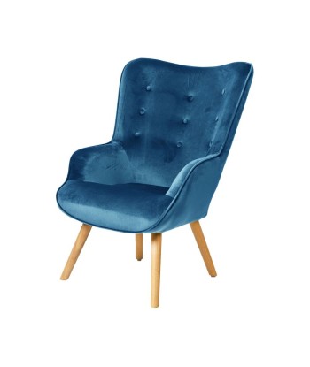 Fauteuil De Salon Velours Bleu Foncé paiement sécurisé