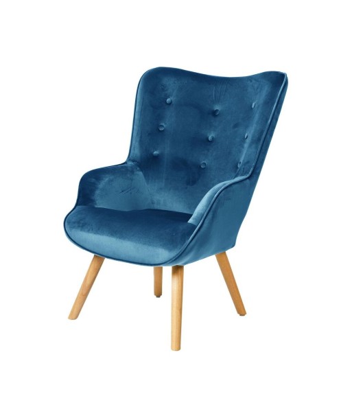 Fauteuil De Salon Velours Bleu Foncé paiement sécurisé