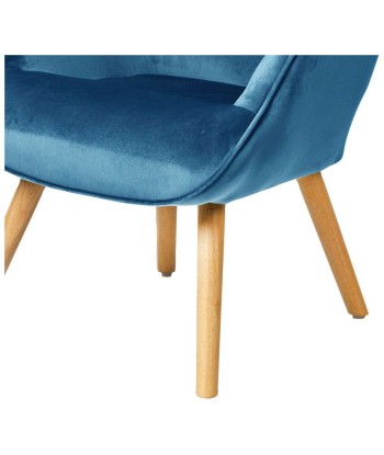 Fauteuil De Salon Velours Bleu Foncé paiement sécurisé