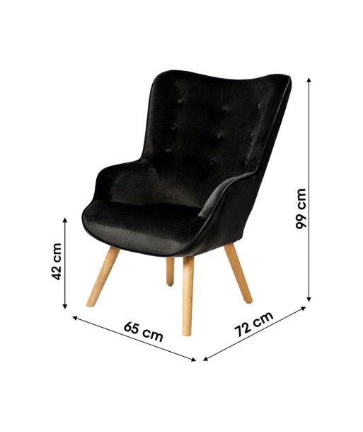 Fauteuil De Salon Velours Noir est présent 