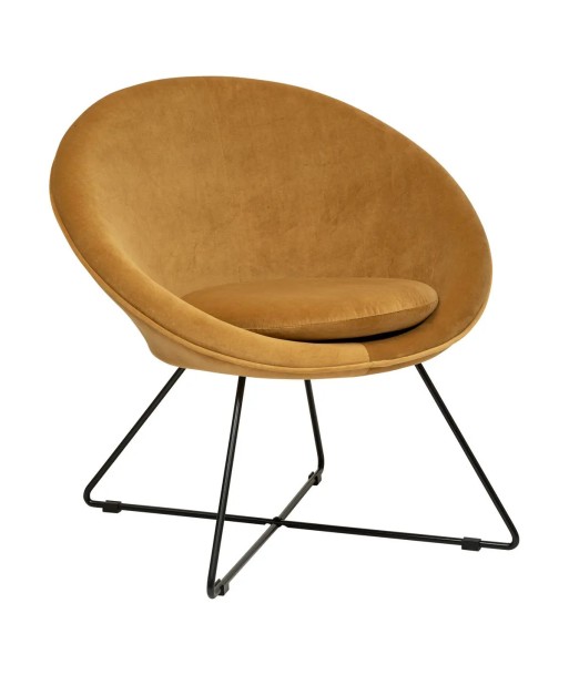 Fauteuil Velours Jaune Ocre Evan 50-70% off 