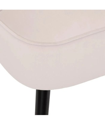 Fauteuil En Velours Blanc Naova en stock