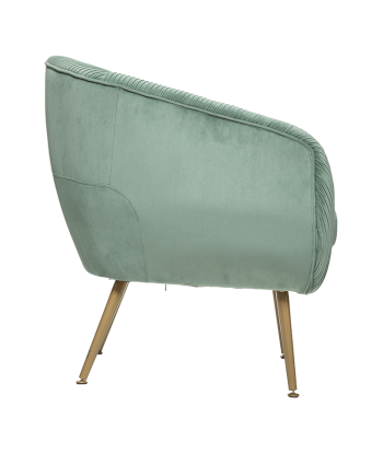 Fauteuil Velours Plissé Vert Jade Solaro meilleur choix