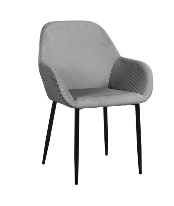 Fauteuil Gris En Velours Giulia 50-70% off 