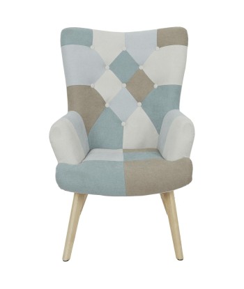 Fauteuil De Salon Helsinki Patchwork Bleu prix