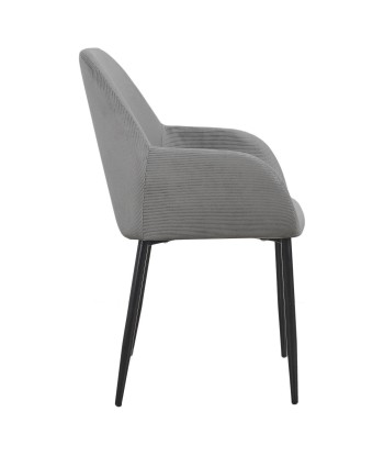 Fauteuil Gris En Velours Giulia 50-70% off 