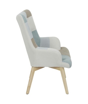 Fauteuil De Salon Helsinki Patchwork Bleu prix