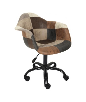 Fauteuil De Bureau Patchwork Marron 2024