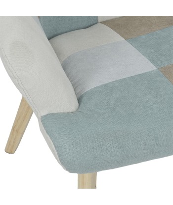 Fauteuil De Salon Helsinki Patchwork Bleu prix