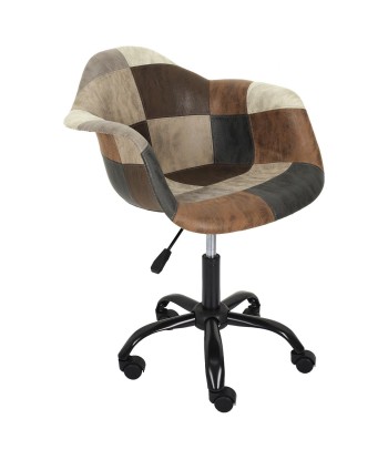 Fauteuil De Bureau Patchwork Marron 2024