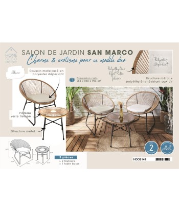 Salon De Jardin San Marco Beige prix