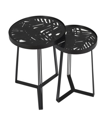 Lot De 2 Tables Gigognes Wild Noires la chaussure