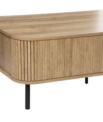 Table Basse Colva Beige 2 Portes rembourrage situé sous