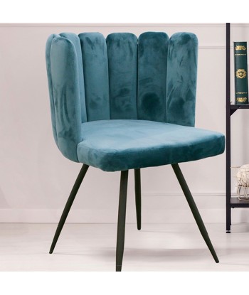 Chaise Ariel En Velours Bleu Canard l'évolution des habitudes 