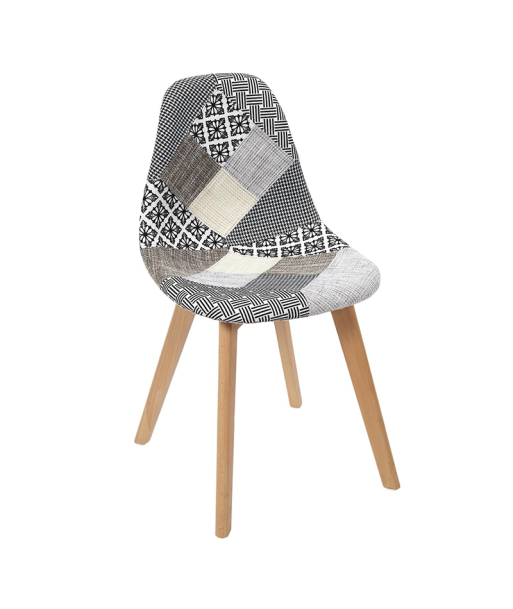 Chaise Scandinave Patchwork Gris Amélioration de cerveau avec