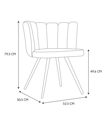 Chaise Ariel En Velours Jaune Moutarde rembourrage situé sous