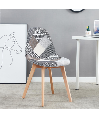 Chaise Scandinave Patchwork Gris Amélioration de cerveau avec