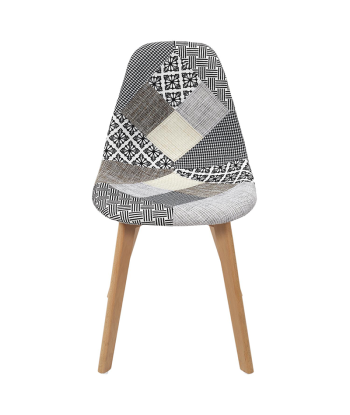 Chaise Scandinave Patchwork Gris Amélioration de cerveau avec