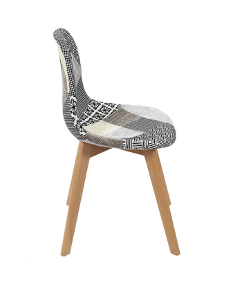 Chaise Scandinave Patchwork Gris Amélioration de cerveau avec