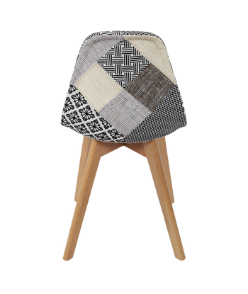 Chaise Scandinave Patchwork Gris Amélioration de cerveau avec