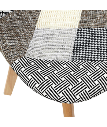 Chaise Scandinave Patchwork Gris Amélioration de cerveau avec