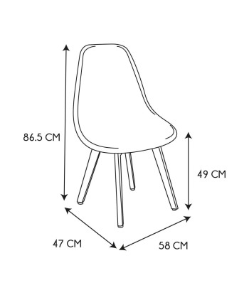 Chaise scandinave patchwork bleu ris Venez découvrir notre 