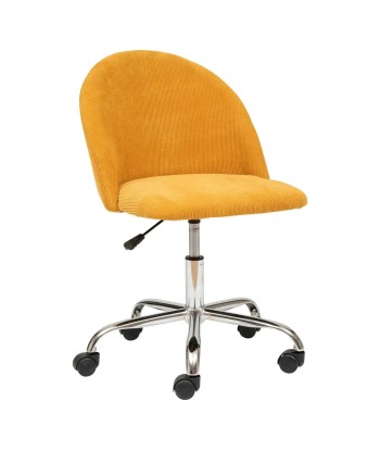 Chaise De Bureau En Velours Geos Jaune Ocre la chaussure