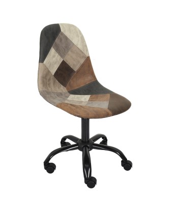 Chaise De Bureau Patchwork PU Marron soldes