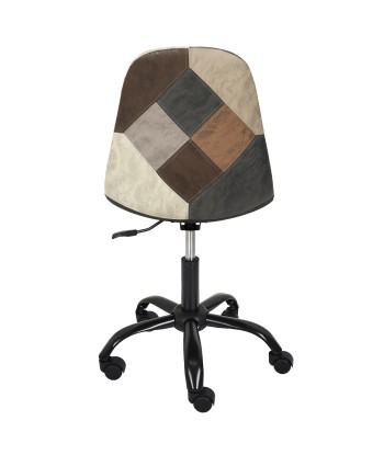 Chaise De Bureau Patchwork PU Marron soldes