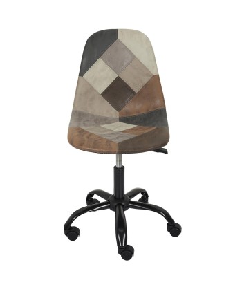 Chaise De Bureau Patchwork PU Marron soldes