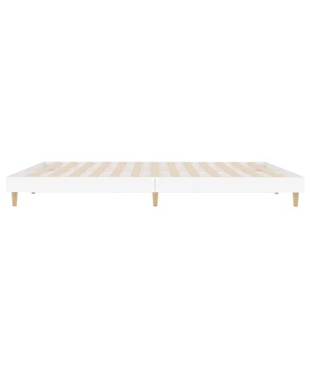 Lit 2 Places style scandinave blanc 140x200 cm pas cher