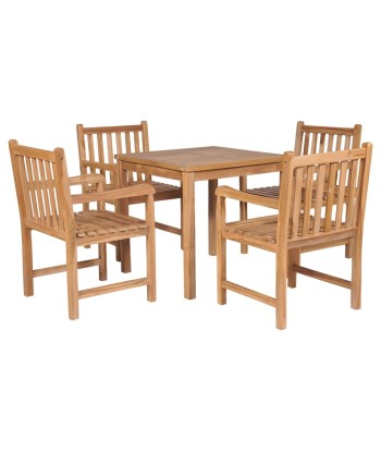 Ensemble de salle à manger d'extérieur 5pcs Bois solide de teck Comparez et commandez 