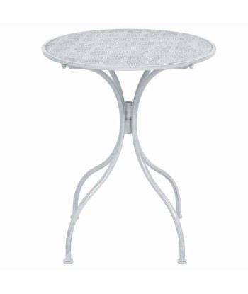 Ensemble de bistro 3 pcs Acier Blanc grisâtre la colonne vertébrale