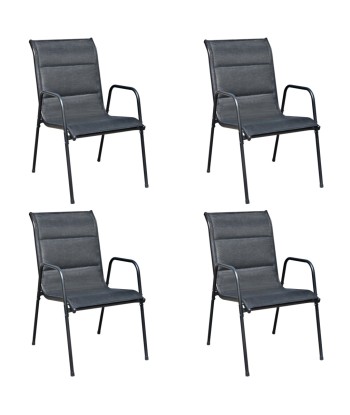 Mobilier de salle à manger d'extérieur 5 pcs Acier Noir store