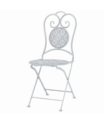 Ensemble de bistro 3 pcs Acier Blanc grisâtre la colonne vertébrale