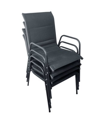 Mobilier de salle à manger d'extérieur 5 pcs Acier Noir store