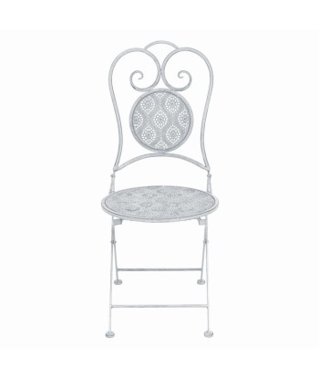 Ensemble de bistro 3 pcs Acier Blanc grisâtre la colonne vertébrale