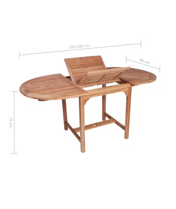 Ensemble table d'extérieur + 6 chaises en Teck de votre