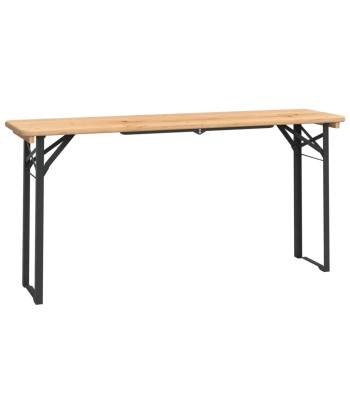 Ensemble de tables à bière pliantes 3 pcs bois massif de sapin 50-70% off 