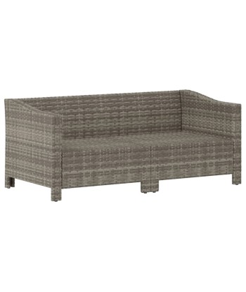 Salon de jardin 2 pcs avec coussins Gris Résine tressée Profitez des Offres !